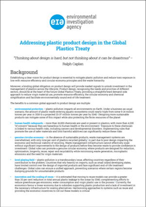 2025 - EIA UK - Briefing - Conceptual framework on product deisgn - Cover